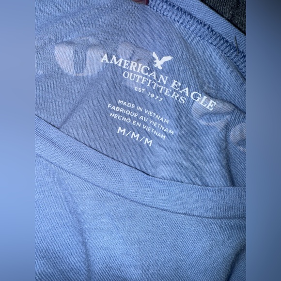 American Eagle Outfitters Blue Knit Long Sleeve “hopeless romantic” on back, Med - Picture 3 of 3